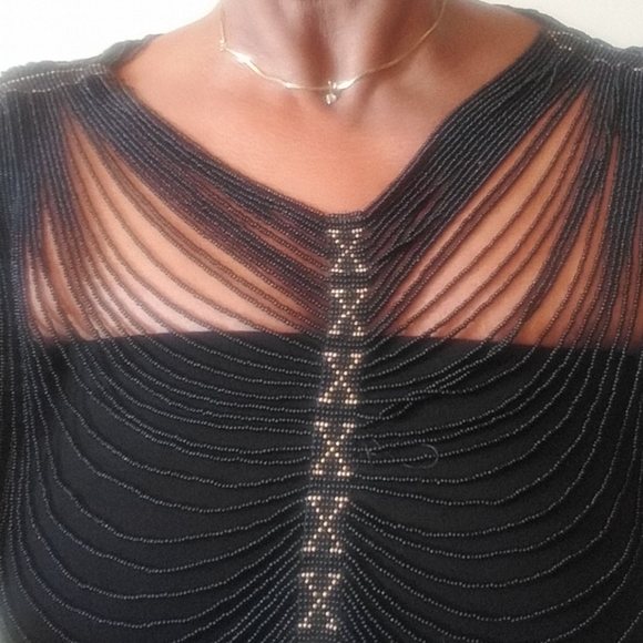 Handcrafted seed bead necklace vest - Picture 5 of 5